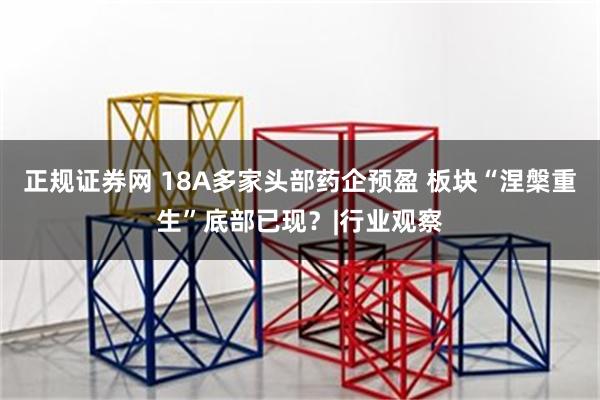 正规证券网 18A多家头部药企预盈 板块“涅槃重生”底部已现？|行业观察