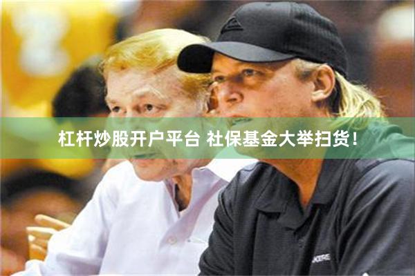 杠杆炒股开户平台 社保基金大举扫货！