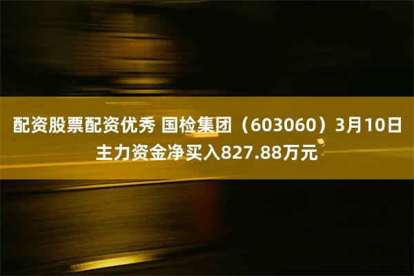 配资股票配资优秀 国检集团（603060）3月10日主力资金净买入827.88万元