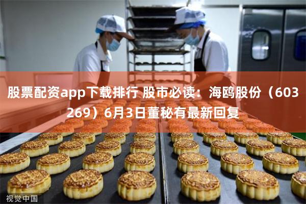 股票配资app下载排行 股市必读：海鸥股份（603269）6月3日董秘有最新回复