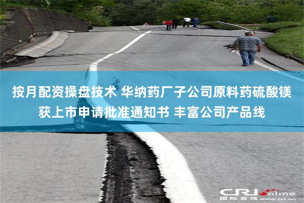 按月配资操盘技术 华纳药厂子公司原料药硫酸镁获上市申请批准通知书 丰富公司产品线